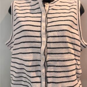 Madewell Striped Sleeveless Button-Up Top